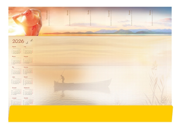 Kalendarz - planer A2 z listwą T-1-A2-1 LATO Michalczyk i Prokop